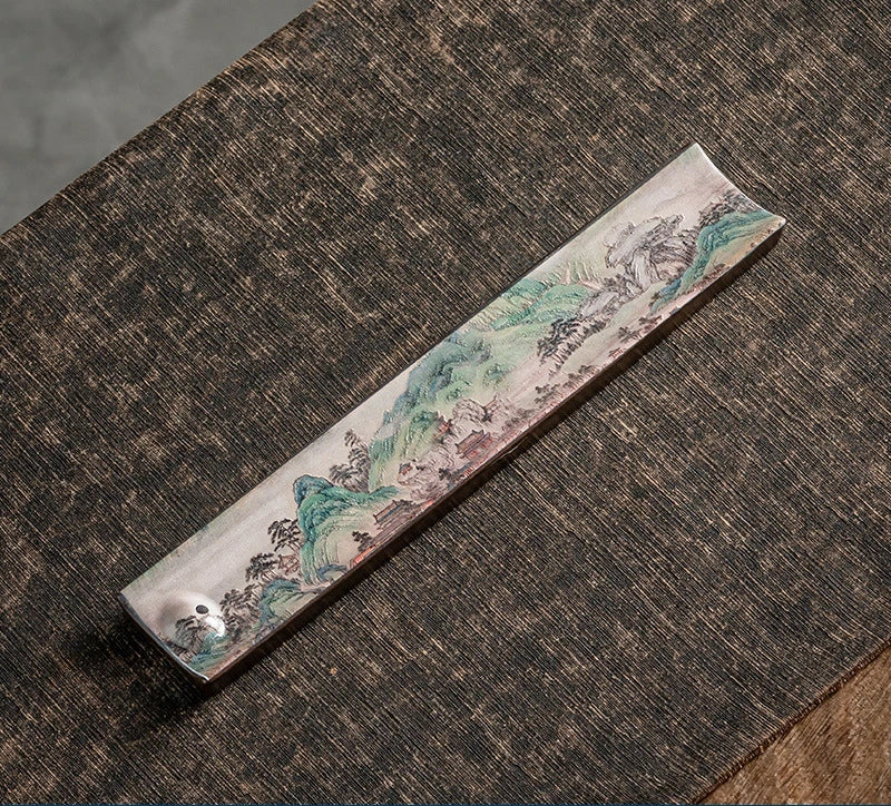 エレガントな陶器製香炉（お香立て皿）