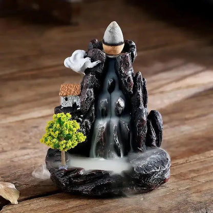 Zen Wasserfall-Räuchergefäß Bergfluss-Rückfluss-Räucherhalter für Zuhause